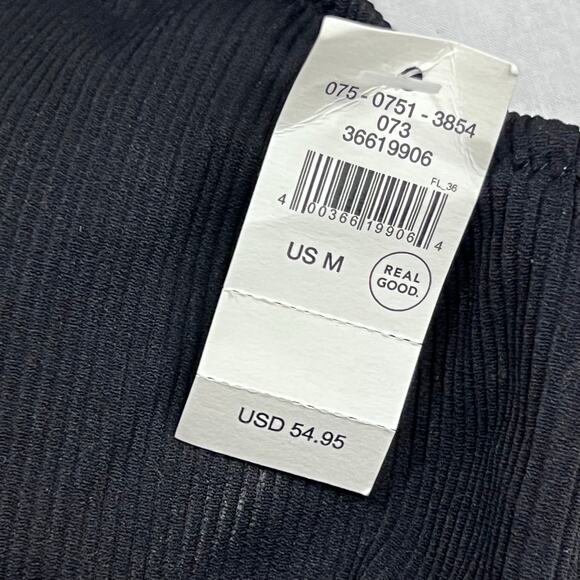 NWT Aerie Ribbed Mix Crossover Cut Out One Piece Swimsuit Sz Medium - Picture 10 of 10